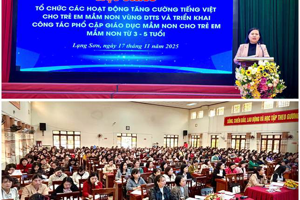 HỘI THẢO, BỒI DƯỠNG TĂNG CƯỜNG TIẾNG VIỆT CHO TRẺ  MẦM NON VÙNG DÂN TỘC THIỂU SỐ VÀ TRIỂN KHAI CÔNG TÁC  PHỔ CẬP GIÁO DỤC MẦM NON CHO TRẺ 3–5 TUỔI